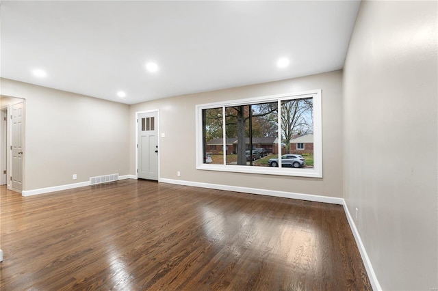 interior space featuring dark hardwood / wood-style flooring