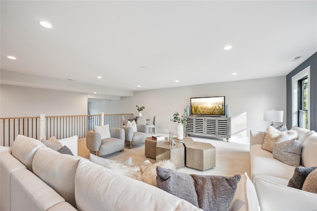 view of carpeted living room