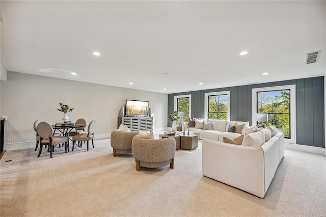 view of carpeted living room