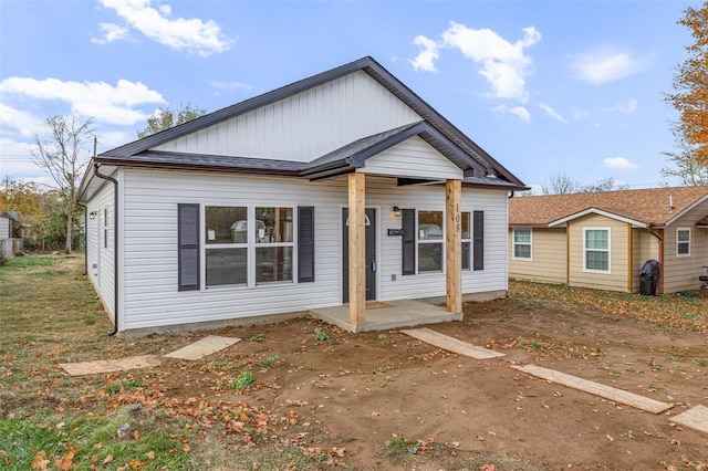 view of front of house with a patio