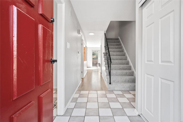 entryway featuring light hardwood / wood-style flooring