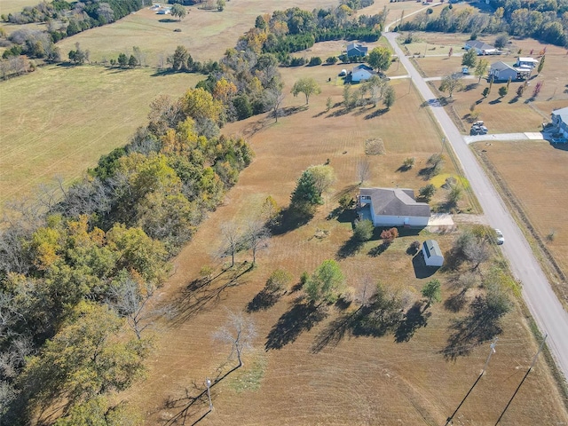 drone / aerial view featuring a rural view