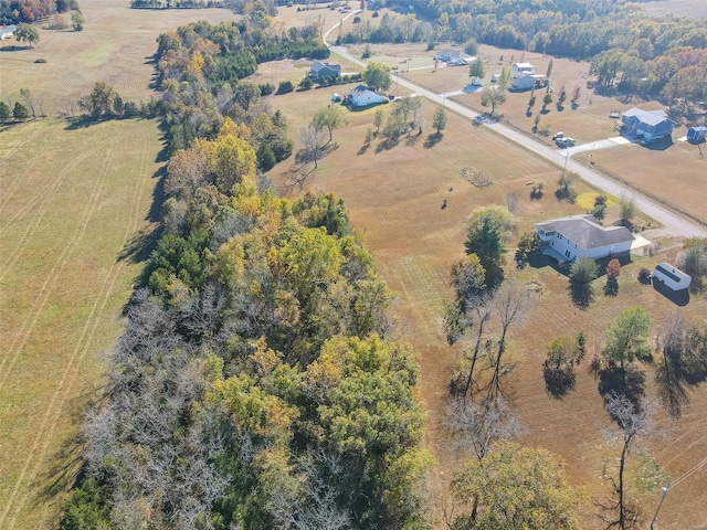 aerial view with a rural view