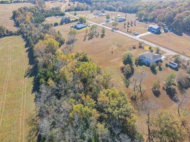 aerial view featuring a rural view