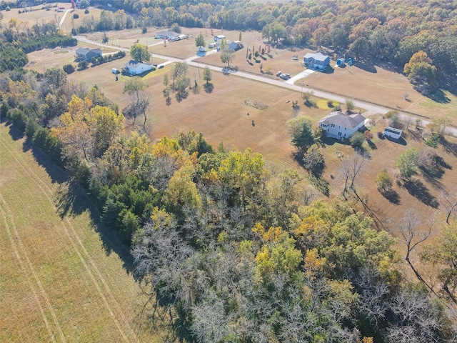 drone / aerial view with a rural view