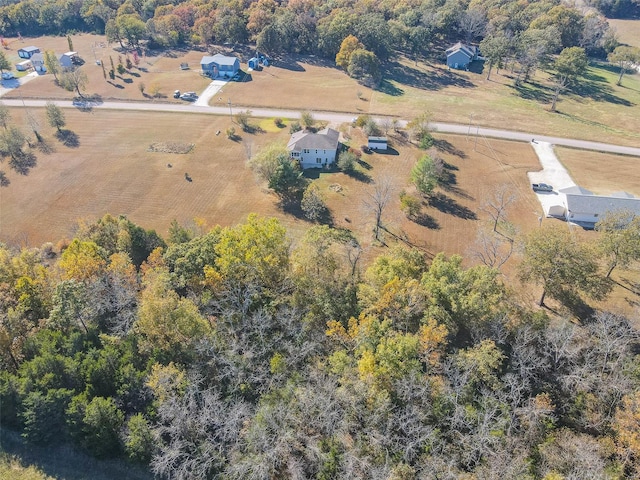 aerial view with a rural view