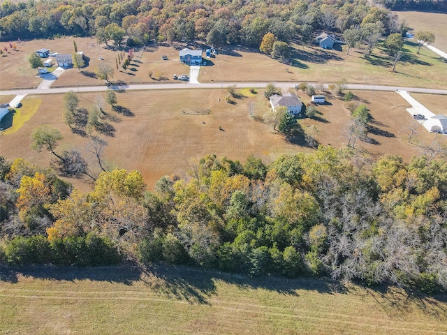 bird's eye view featuring a rural view