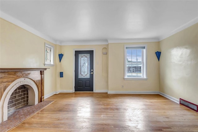 foyer featuring light wood-type flooring