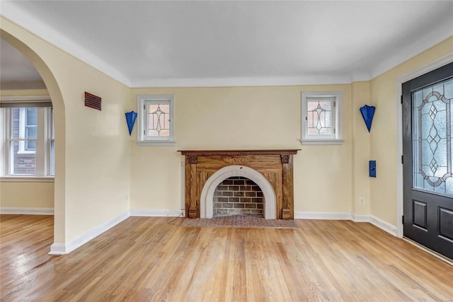 foyer featuring light hardwood / wood-style flooring