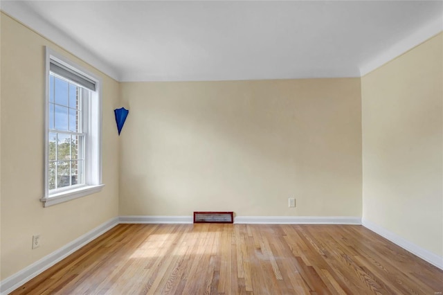 empty room featuring light hardwood / wood-style flooring