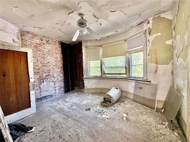 miscellaneous room featuring ceiling fan