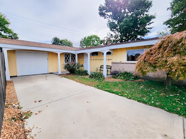 ranch-style house with a garage