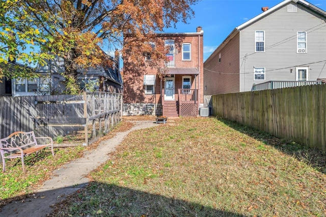 view of yard with central AC