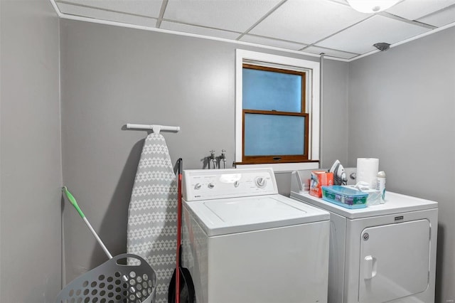 laundry area featuring separate washer and dryer