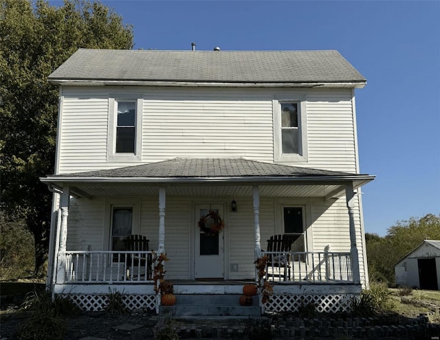 view of front of home featuring a porch