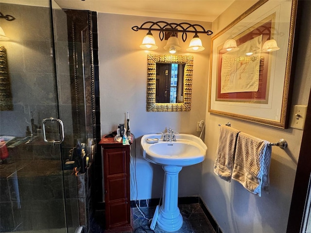 bathroom with walk in shower