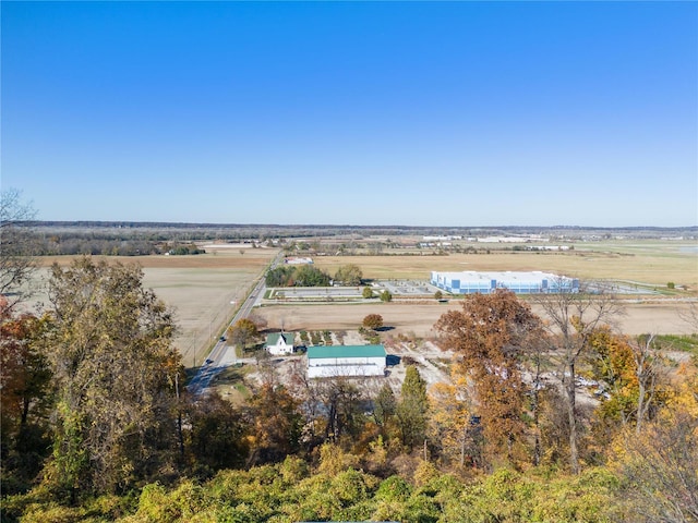 aerial view with a rural view