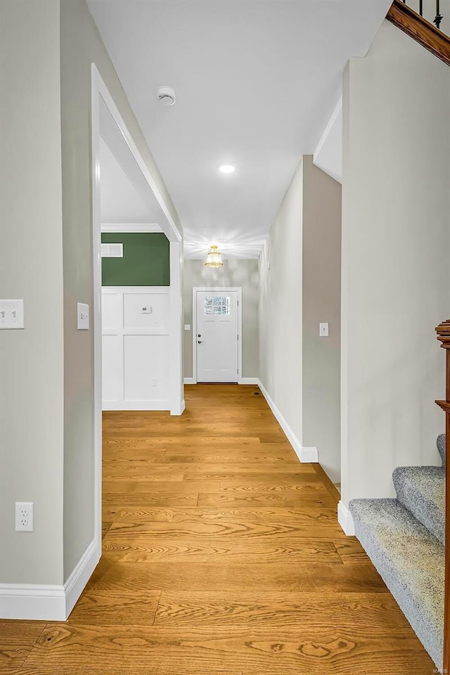 interior space featuring light wood-type flooring