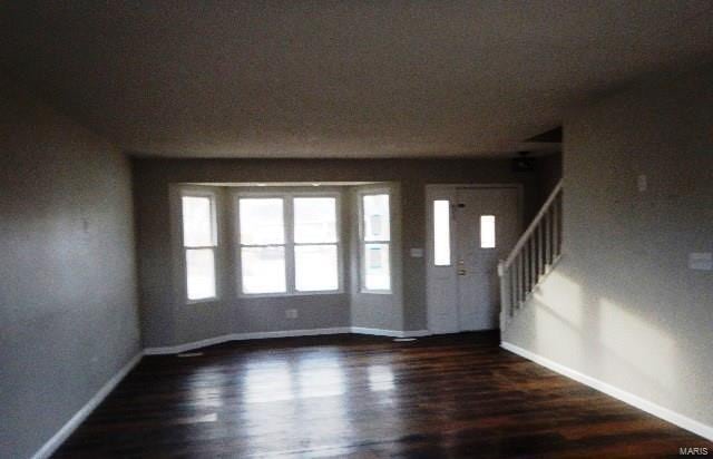 entryway featuring dark wood-type flooring