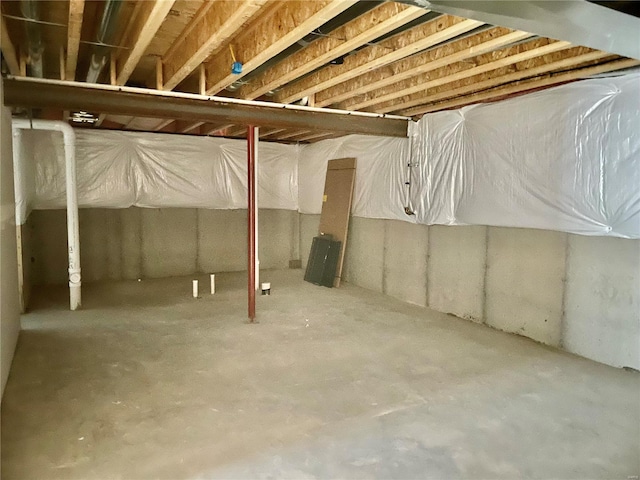 view of basement