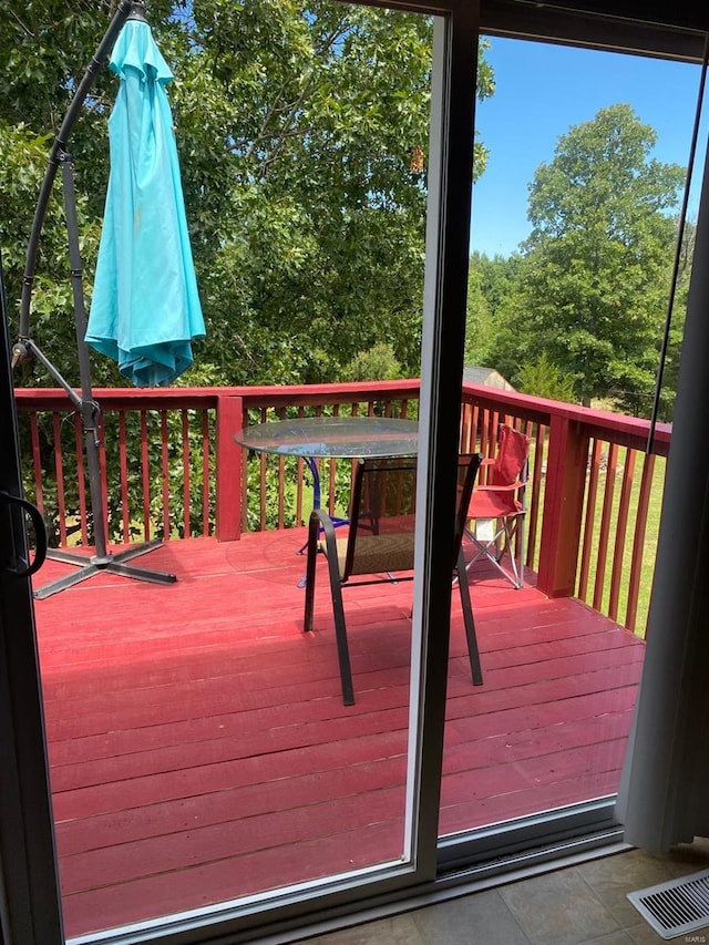 view of wooden terrace