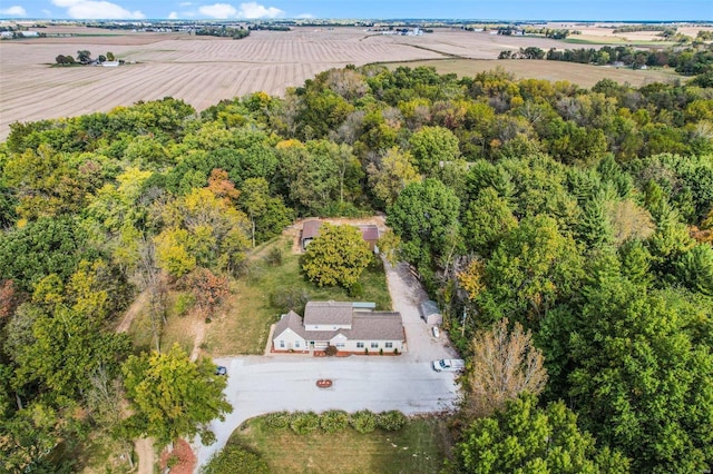 bird's eye view featuring a rural view