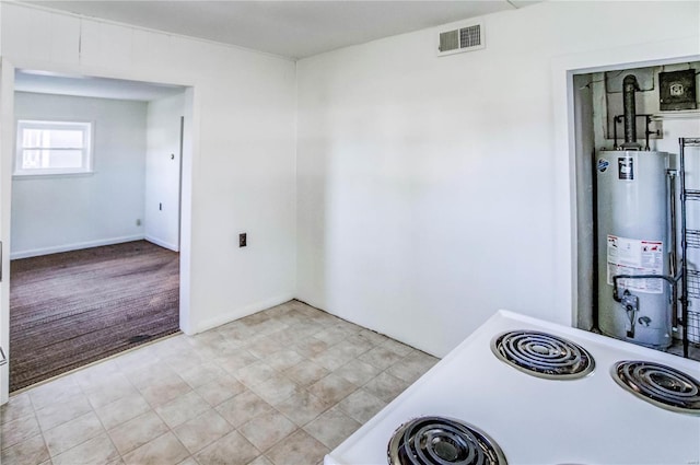 kitchen featuring gas water heater