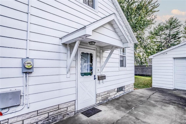 view of doorway to property