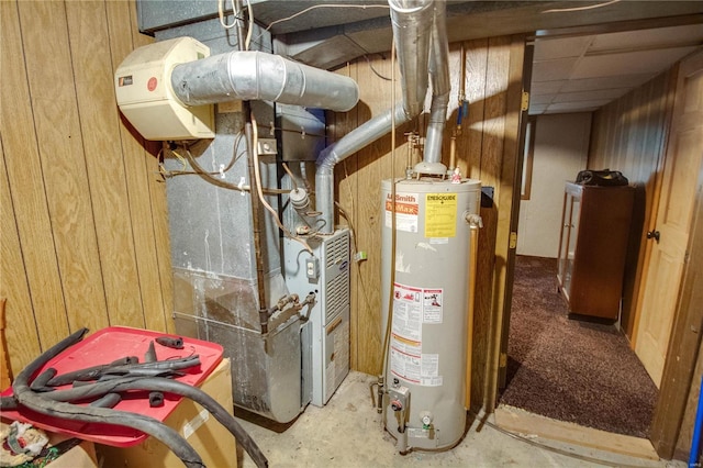 utilities featuring gas water heater