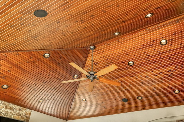 interior details with ceiling fan