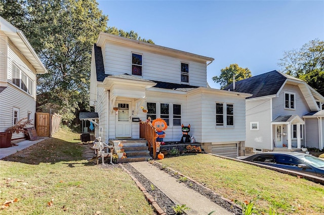 view of front of house with a front yard