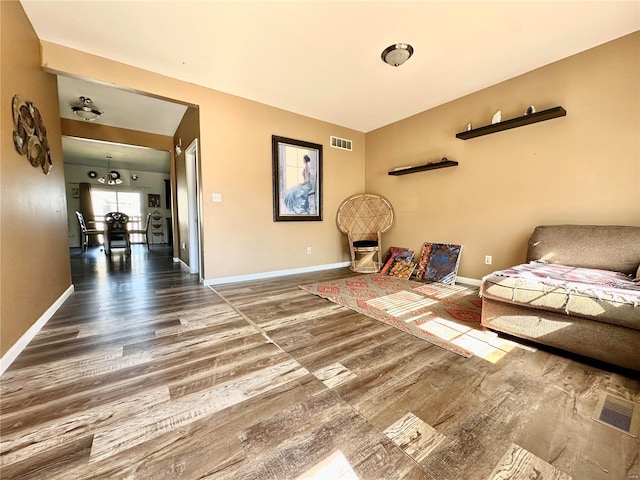 unfurnished room featuring hardwood / wood-style floors