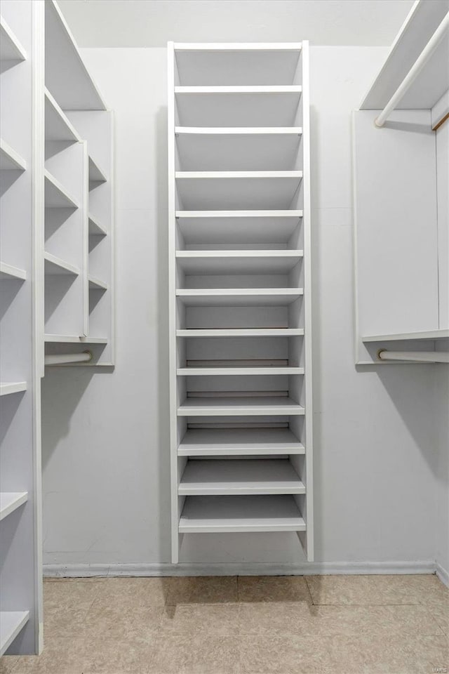 view of walk in closet