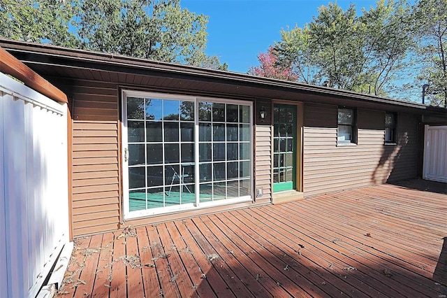 view of wooden deck