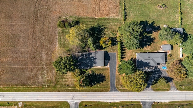 drone / aerial view featuring a rural view