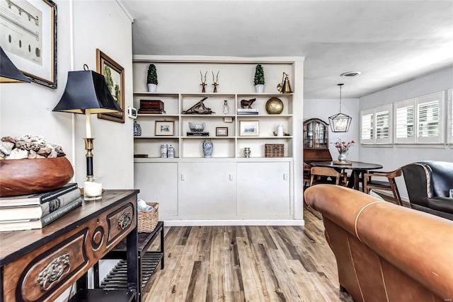 interior space with wood-type flooring