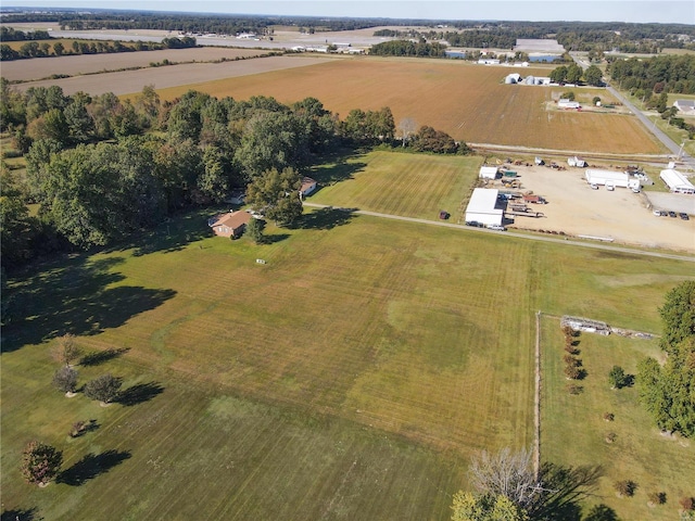 bird's eye view with a rural view