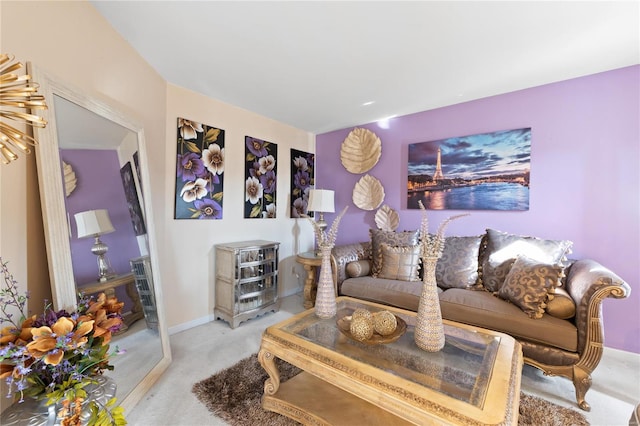 view of carpeted living room