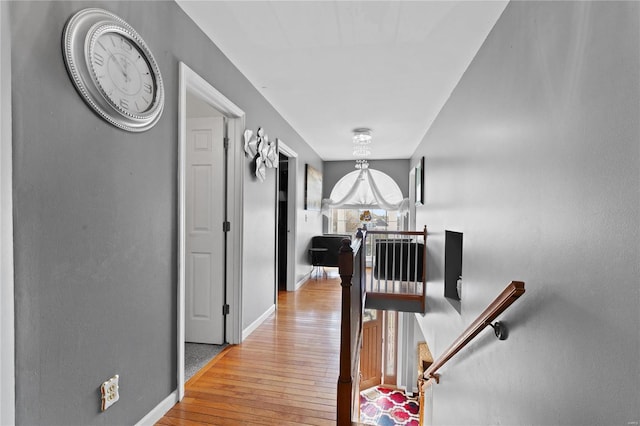 hall featuring wood-type flooring