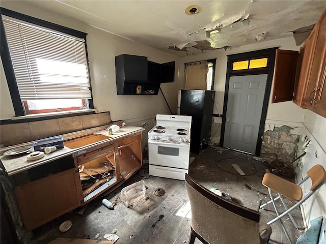 kitchen featuring white appliances