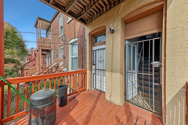 view of wooden terrace