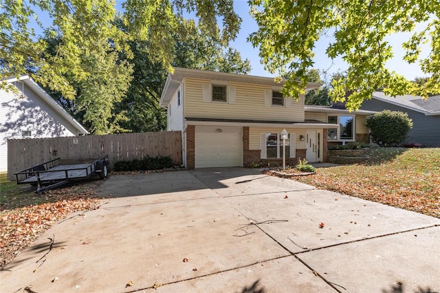 tri-level home with a garage