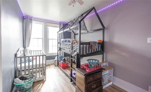 bedroom featuring light hardwood / wood-style flooring