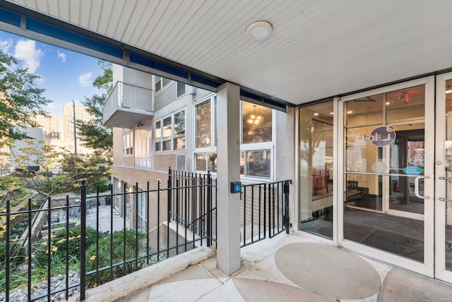 view of sunroom