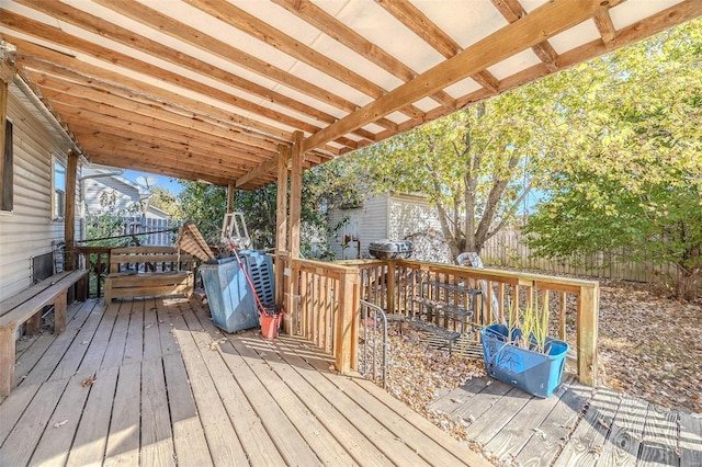 view of wooden deck