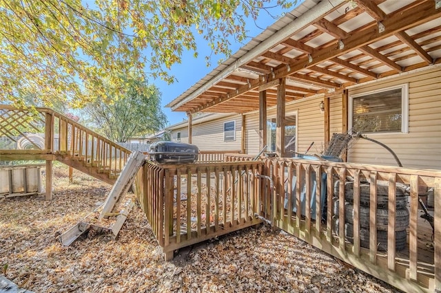 deck with grilling area