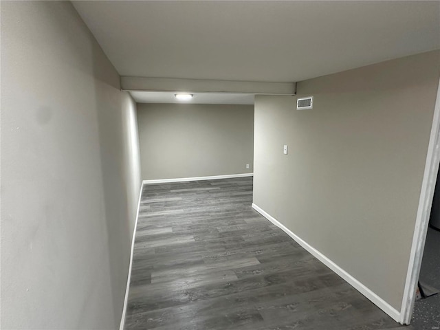 interior space featuring dark hardwood / wood-style floors