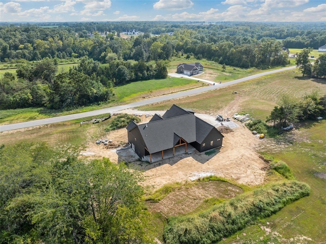 drone / aerial view with a rural view