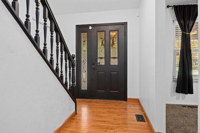 entryway featuring light hardwood / wood-style flooring