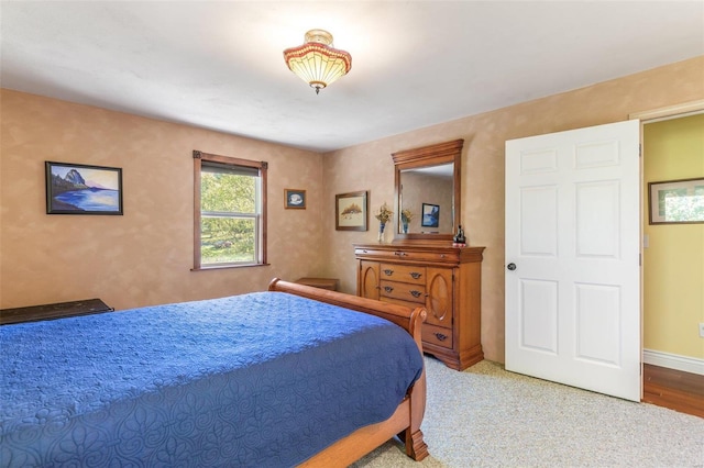 bedroom featuring carpet flooring